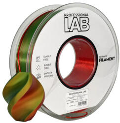 PLA SILK PIROS-SÁRGA-ZÖLD tri color (háromszínűszínű) filament - 1kg - átmérő 1, 75mm +/- 0, 03mm