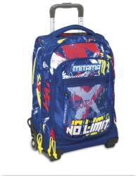 Mitama Guruló iskolatáska és hátizsák fiúknak, graffiti mintás, kék, STREET LIFE - Mitama