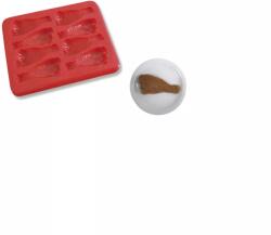 Gastro Formă din silicon Pulpe de pui, cu capac, înălțime: 30 mm, lungime: 290 mm, roșu