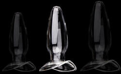 ClearlyHorny Üveg dugó - prémium anál plug M 10 x 4, 5 cm - pajkospajtas