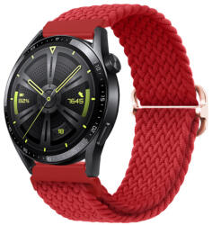 BSTRAP Elastic Nylon szíj Garmin Vivoactive 5, red