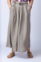 Shopika Fusta lunga casual, bej, din in, cu o curea fancy Talie unica