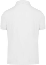 B&C modern, klasszikus stílusú, előzsugorított galléros férfi pamut póló O01, White-4XL (BO010112)