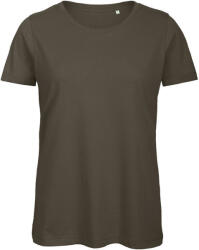 B&C lezser szabású minősített Női biopamut póló BD63, Khaki-S (BD633306)