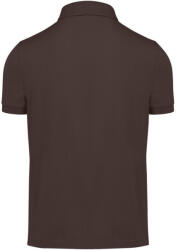 B&C modern, klasszikus stílusú, előzsugorított galléros férfi pamut póló O01, Roasted Coffe-2XL (BO013210)