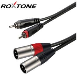Roxtone 2x XLR dugó - 2x RCA dugó szerelt kábel 1m