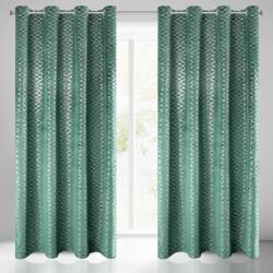 Takoy Draperie blackout MOLY din catifea cu imprimeu geometric argintiu DESIGN 91