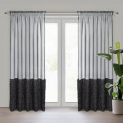 Takoy Perdea MARION din etamină decorată cu o aplicație pufoasă de blană în partea de jos 140 x 270 cm