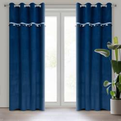 Takoy Draperie pentru copii CAR din catifea cu panglică decorativă și mașinuțe tridimensionale suspendate 140 x 250 cm