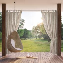 Takoy Draperie GARDEN pentru grădină și terasă din țesătură impermeabilă cu model vegetal pe bucle cu fermoar scai 155 x 220 cm