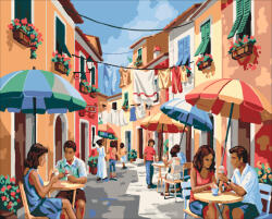 Alkotásutca Fagylaltok és napernyők - Számfestő készlet kereten 40x50