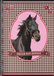 Ars Una Füzet Ars Una A/4 vonalas dupla spirállal Dream Bar Horses Black UTOLSÓ DARAB (93896405)