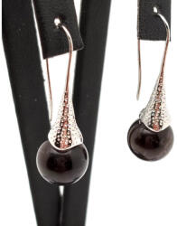 MyVanilla Ásvány Fülbevaló golyó scapolit mintás kürt 10mm