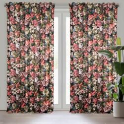 Takoy Bársony sötétítő függöny PEONIA 3D hatású kézzel festett virágmintával 140 x 270 cm