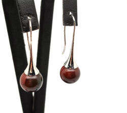 MyVanilla Ásvány Fülbevaló golyó sardonyx kürt lógós 10-11mm