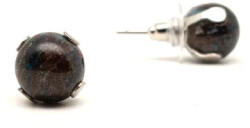 MyVanilla Ásvány Fülbevaló acél karmos golyó krizokolla 10mm