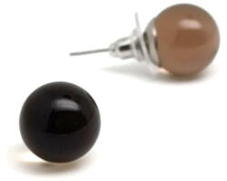 MyVanilla Ásvány Fülbevaló golyó füstkvarc bedugós 12-12, 5mm
