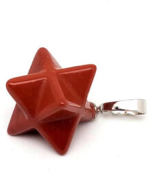 MyVanilla Ásvány Merkaba medál Jáspis vörös 2x2cm