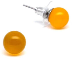 MyVanilla Ásvány Fülbevaló golyó szinezett sárga jáde 8mm