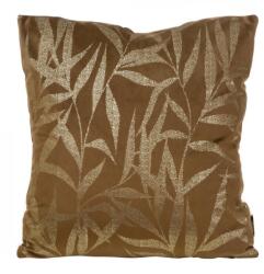 Takoy Díszpárnahuzat puha bársonyból arany színű levélmintával-HF-388648