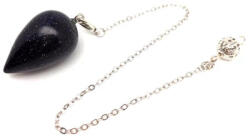 MyVanilla Ásvány Inga csepp Goldstone kék 18x30mm