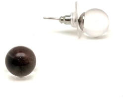 MyVanilla Ásvány Fülbevaló golyó hegyikristály 10mm