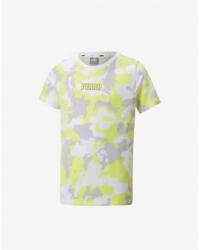 PUMA Alpha All Over Print Tee White/Yellow - magazinko