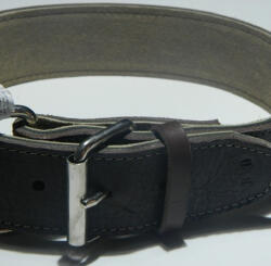 DT Zgarda din piele groasa 4 cm 80 cm maro