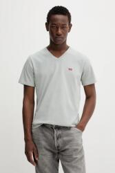 Levi's pamut póló szürke, férfi, sima - türkiz M