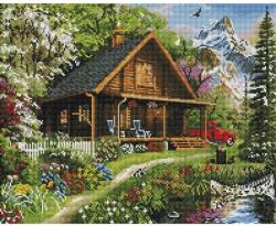 Makana Zakopane-i pihenés - Gyémántszemes kirakó készlet, kerettel (40x50 cm)