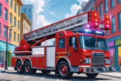 Trefl - Puzzle Fire Truck - 40 - 99 piese