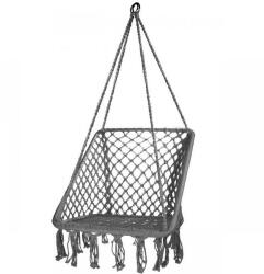 ModernHOME Leagan suspendat pentru interior/exterior, cu spatar, cuib de barza, gri, GW911 Leagan