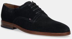 Tommy Hilfiger velúr félcipő HILFIGER THUNIT SUEDE SHOE sötétkék, férfi, FM0FM05377 - sötétkék Férfi 43