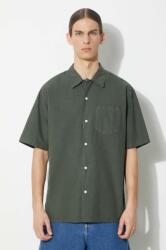 Norse Projects ing Carsten Cotton Tencel férfi, galléros, zöld, regular, N40.0579. 8022 - zöld L