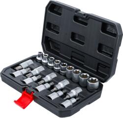 BGS technic Bit és dugókulcs készlet, 1/2" meghajtás, T-Star (Torx) és E-profil, 19 db-os (BGS-95100)