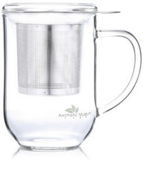 Chikao Theodor üveg teás bögre szűrővel, 500ml
