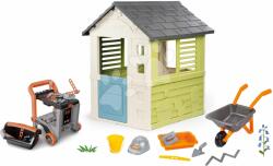 Smoby Set căsuță Lovely Smoby cu atelier de bricolaj Black&Decker unelte și cască de protecție (SM810737-6) Casuta pentru copii