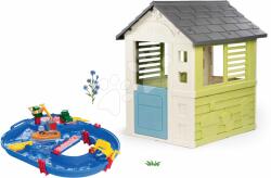 Smoby Set căsuță cu ușă mică și pistă de apă Start Set Jolie Life Smoby cu navă container și figurină (SM810737-11) Casuta pentru copii