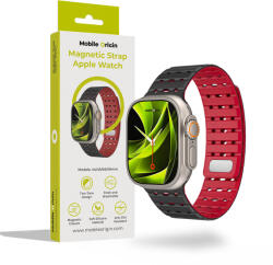 Mobile Origin Magnetic Strap Apple Watch 49mm / 46mm / 45mm / 44mm - Black/Red (AWMS-01-BLK-RED)