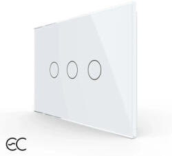 LIVOLO Intrerupator triplu cu touch Livolo din sticla standard Italian protocol ZigBee EC Alb (VL-FC3Z2-3G-11)