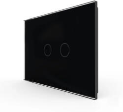 LIVOLO Intrerupator Dublu cu Touch din Sticla LIVOLO - Standard Italian Negru (VL-FC2-2G-3B)
