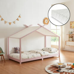 PremiumXL En. Casa Házikó Gyerekágy Brome Matraccal 90x200 cm rózsaszín