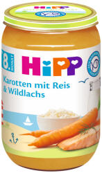 Hipp Био пюре Hipp - Рибно меню с моркови, ориз и дива сьомга, 220 g (6535)