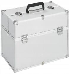 VidaXL ezüst alumínium kozmetikai táska 38x23x34 cm (91832)