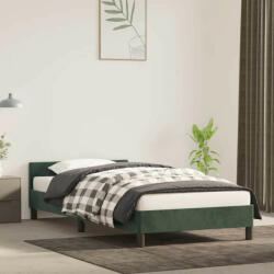 vidaXL sötétzöld bársony ágykeret matrac nélkül 100x200 cm (VD347558)