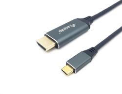 Equip 133416 video átalakító kábel 2 M USB C-típus HDMI A-típus (Standard) Szürke, Fekete (Equip133416) (Equip133416)