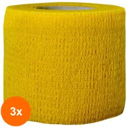 Prima Set 3 x Bandaj Coeziv Autoadeziv, 5.0 cm x 4.5 m, Galben, Prima, 1 Rola (TEV-3xVTR-0161-050-GLB)
