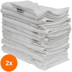 Prima Set 2 x 12 Prosoape Baie, Prima, Bumbac 100%, 30 x 50 cm, 600g /M2, Albe (TEV-2xVTR-1352-30x50-12) Prosop