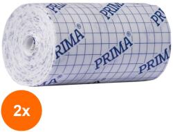 Prima Set 2 x Plasture Elastic Netesut, 15 cm x 10 m, Rola Autodeziva pentru Fixare Pansamente si Protectie Plagi, Prima (TEV-2xVTR-1455-15X10)