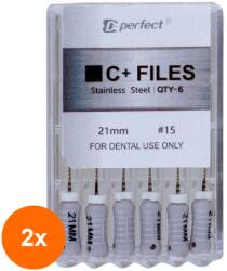 Vetro Design Set 2 x 6 Ace Endodontice C-Pilot, 15 Albe, 21 mm, pentru Canal Radicular (TEV-2xVTR-2712-15)